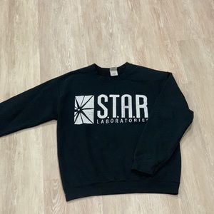 FLASH BLACK CREWNECK SWEATSHIRT